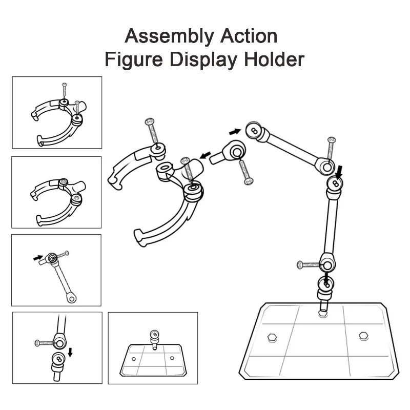 5 Colors 1pcs Action Figure Accessories Adjustable Fit Gunpla Stand Anime Figure Stand Base Robot Doll Display Base