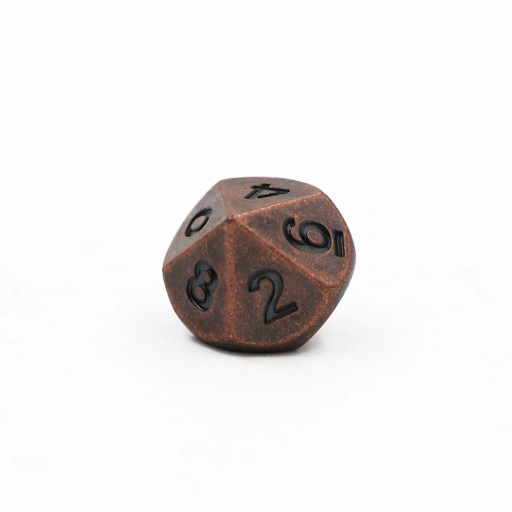 1pcs D10 (0-9) Polyhedron RPG Dice 10-sides Accessories Metal Dice Cubes Different Color Digital Game Dice