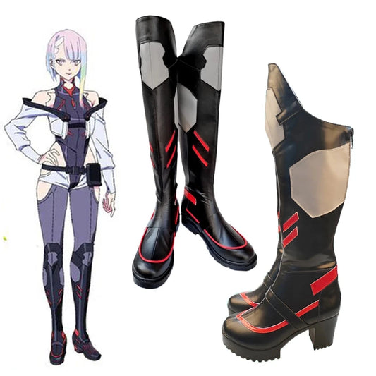 Anime Cyberpunk Edgerunners Lucy Cosplay Shoes Anime Cyberpunk Cosplay Lucyna Cosplay Boots Unisex Role Play Any Size Shoes