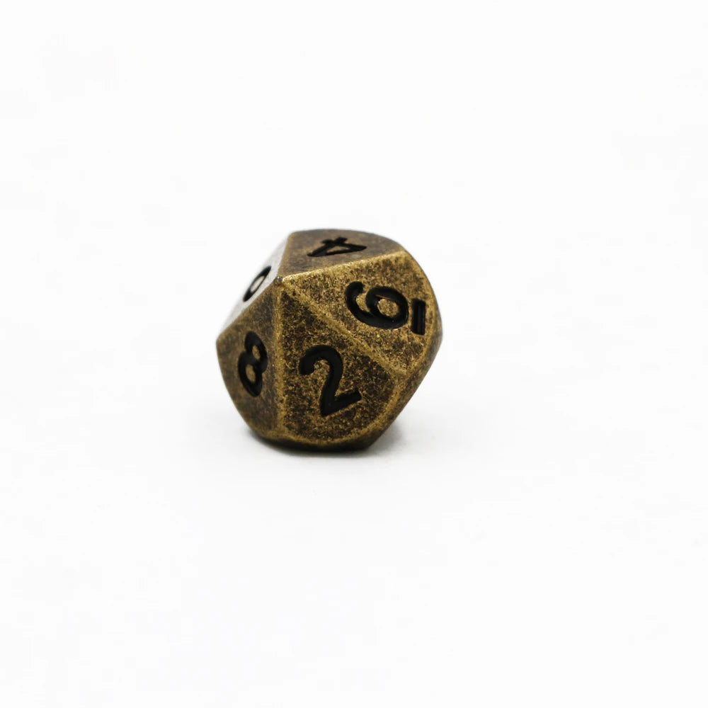 1pcs D10 (0-9) Polyhedron RPG Dice 10-sides Accessories Metal Dice Cubes Different Color Digital Game Dice