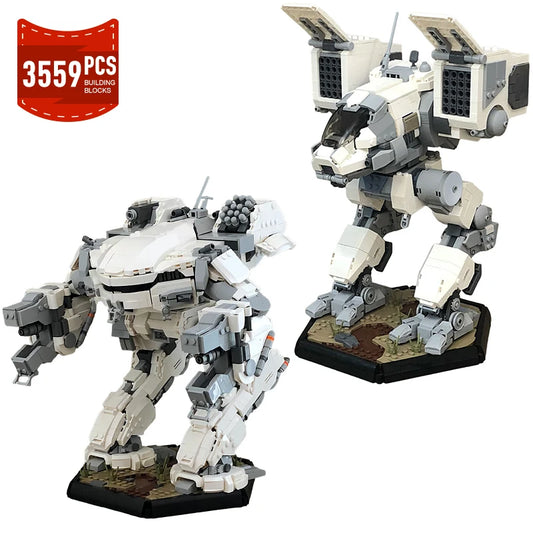 MOC BattleTeched Mech Robot Building Block Game Action Fugures Catapulted King Crab Mech Bricks Toys Xmas Birthday Gifts